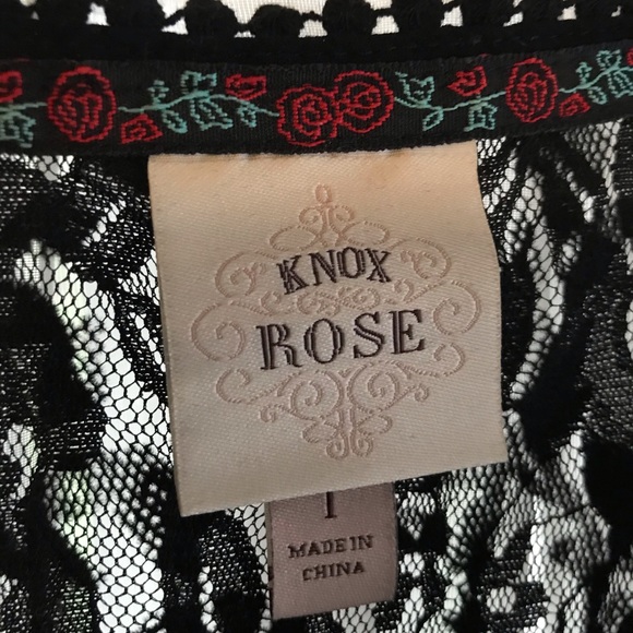 Knox Rose sheer black sleeveless top L - Picture 3 of 4